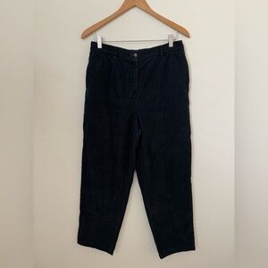 Vintage 90s L.L. Bean Navy Blue Corduroy High Rise Pants Size 14